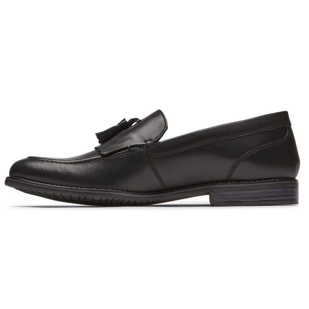 Rockport Mens Loafers Black - Style Purpose 3 Tassel - UK 374-CJEMLF